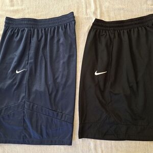 (2) NIKE Men's Big & Tall Dri-Fit Athletic Blue Black Shorts Size 3XL